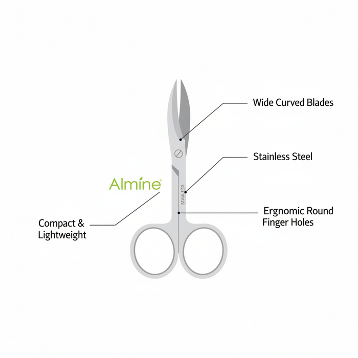 Almine Nail Scissors Curved
