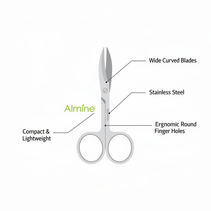 Almine Nail Scissors Curved