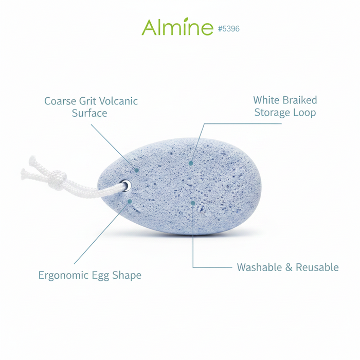 Almine Pumice Stone Egg Shape White