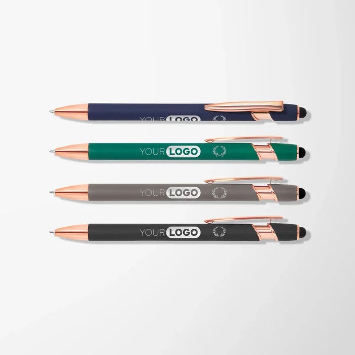 Alpha Stylus Pen with Designs & Rose Gold Trim