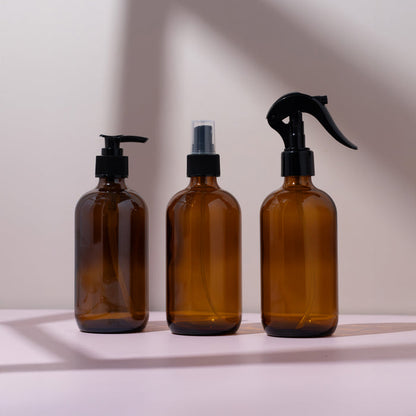 Amber Glass Bottle - 250ml - (Trigger Spray) - 24mm (24/410)