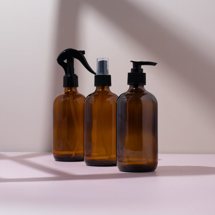 Amber Glass Bottle - 250ml - (Trigger Spray) - 24mm (24/410)