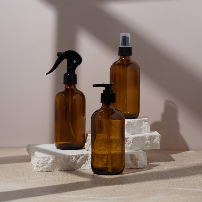 Amber Glass Bottle - 250ml - (Trigger Spray) - 24mm (24/410)