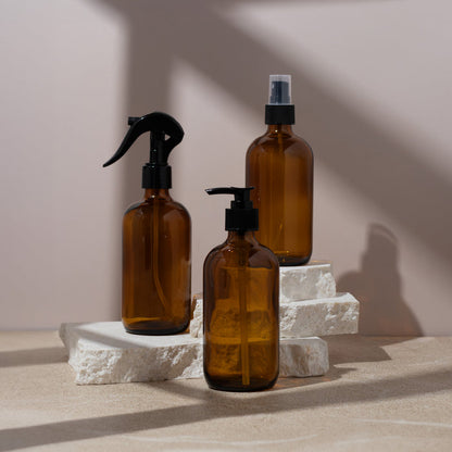 Amber Glass Bottle - 250ml - (Trigger Spray) - 24mm (24/410)