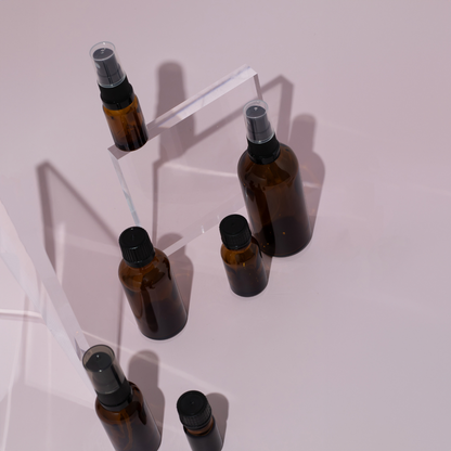 Amber Glass Bottle - (Serum / Gel Pump) - 100ml - 18mm