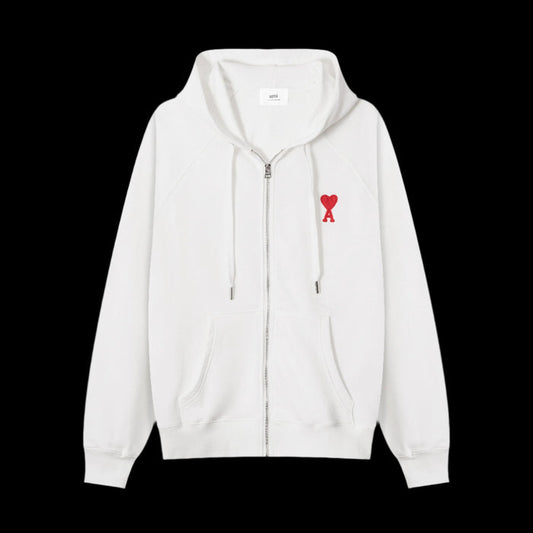Ami Paris White Zip Up