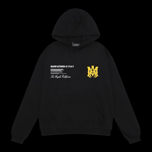 Amiri ‘Manafactured In Italy’ Hoodie Black