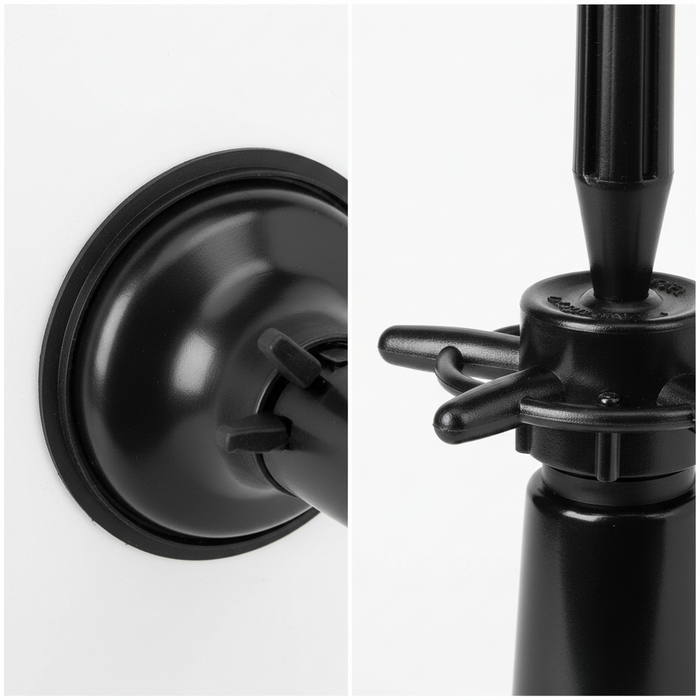 Annie Mannequin Holder with Suction Table Stand, 1 Count, Black