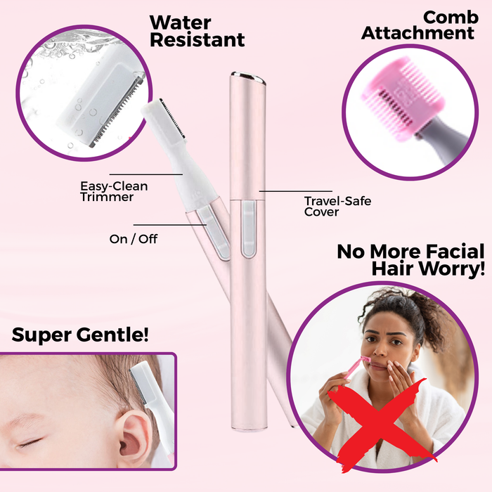 Annie Micro Facial Trimmer, 1 Count, Pink