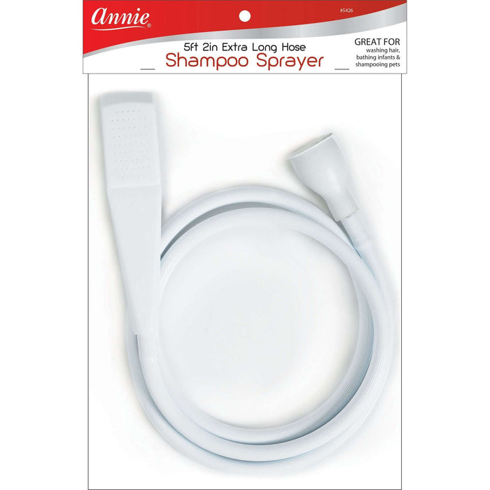 Annie Shampoo Sprayer Extra Long 5'2", 1 Count, White