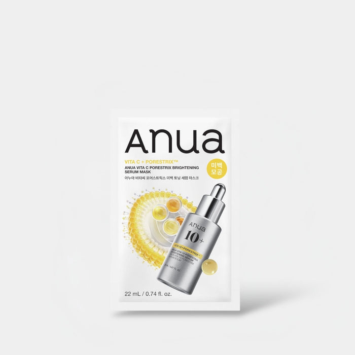 Anua Vita C Porestrix Brightening Serum Sheet Mask (1 Sheet) قناع ورقي لتفتيح البشرة من أنوا فيتا سي بورستريكس - Princess Cosmetics Qatar