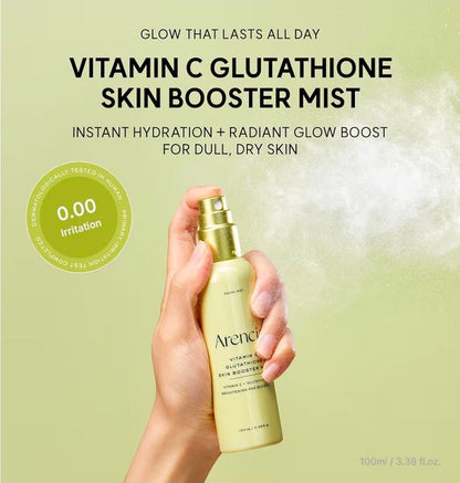 Arencia Vitamin C Glutathione Skin Booster Skin Mist 100ml بخاخ أرينسيا المعزز للبشرة بفيتامين سي والجلوتاثيون - Princess Cosmetics Qatar