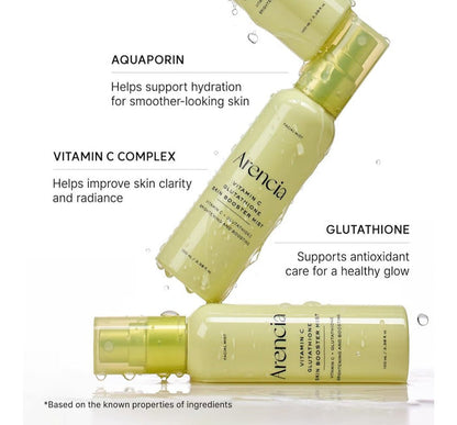 Arencia Vitamin C Glutathione Skin Booster Skin Mist 100ml بخاخ أرينسيا المعزز للبشرة بفيتامين سي والجلوتاثيون - Princess Cosmetics Qatar