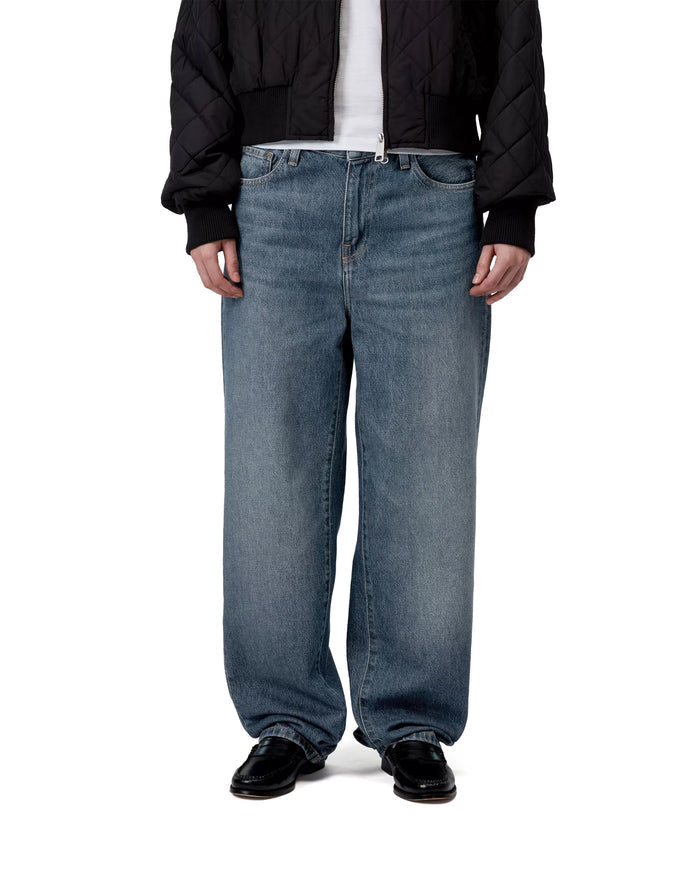 Arin Pant Blue Dark Used Wash Femme
