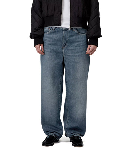 Arin Pant Blue Dark Used Wash Femme