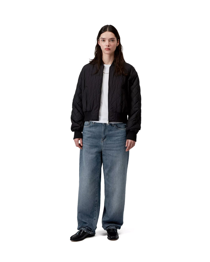 Arin Pant Blue Dark Used Wash Femme