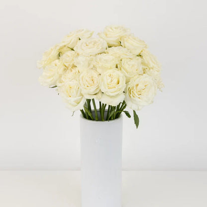 Aspen White Novelty Rose Vase - Image