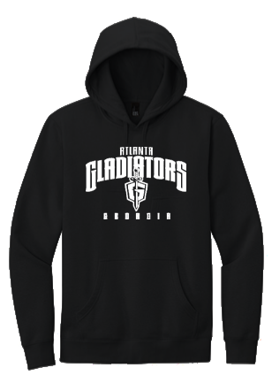 Atlanta Gladiators Adult Black Gothic Hoodie