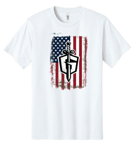 Atlanta Gladiators Adult White Patriotic Tee