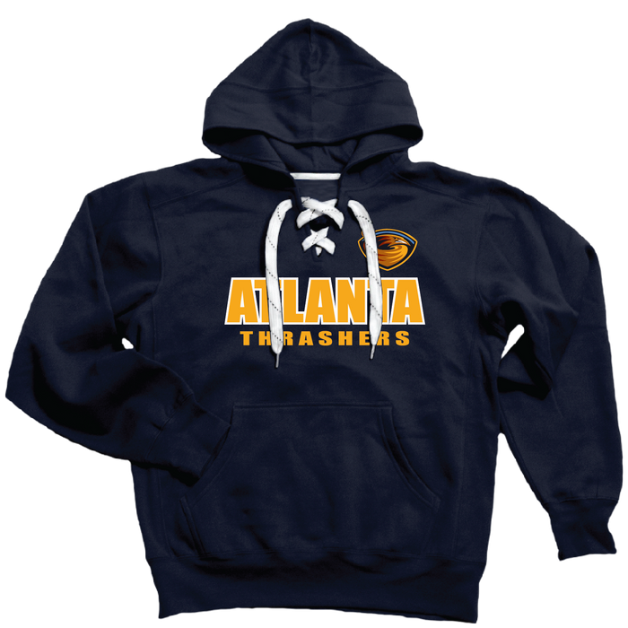 Atlanta Thrashers Navy Lacer Hoodie