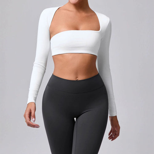 Autumn Sand Brushed Shawl Long Sleeve Yoga Wear