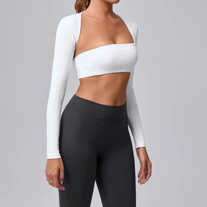 Autumn Sand Brushed Shawl Long Sleeve Yoga Wear