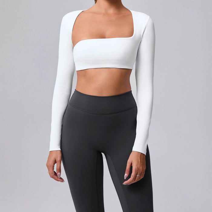 Autumn Sand Brushed Shawl Long Sleeve Yoga Wear