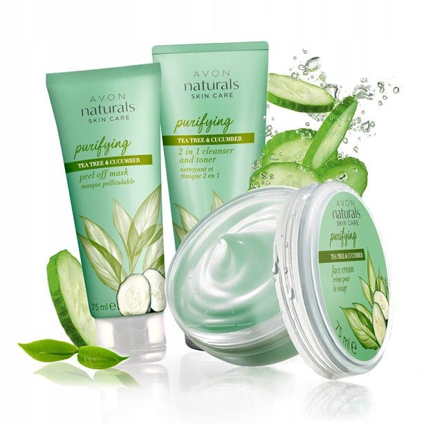 Avon Naturals Purifying Tea Tree & Cucumber Peel-Off Face Mask - 75ml