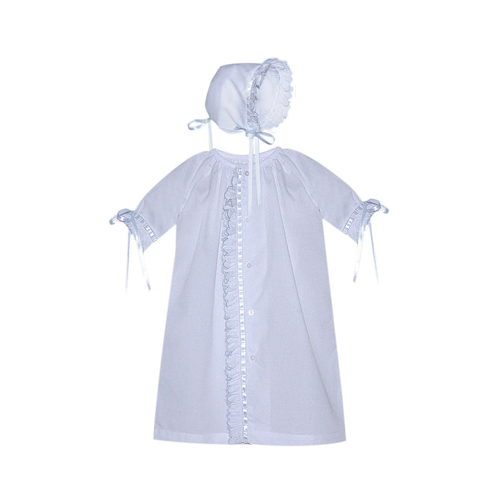 Baby Sen Finn Scallop Ruffle Daygown-Blue