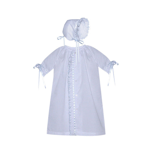 Baby Sen Finn Scallop Ruffle Daygown-Blue