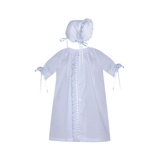 Baby Sen Finn Scallop Ruffle Daygown-Blue