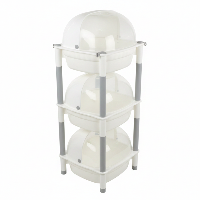 Baby Storage Rack with Bathtub - White Background