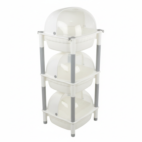 Baby Storage Rack with Bathtub - White Background