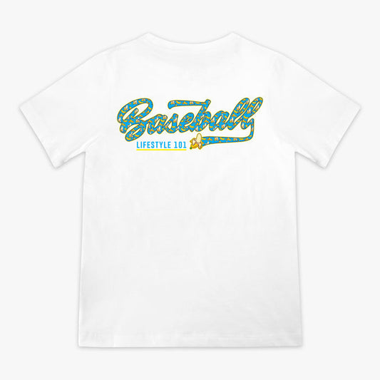 White Banana youth graphic tee — back view