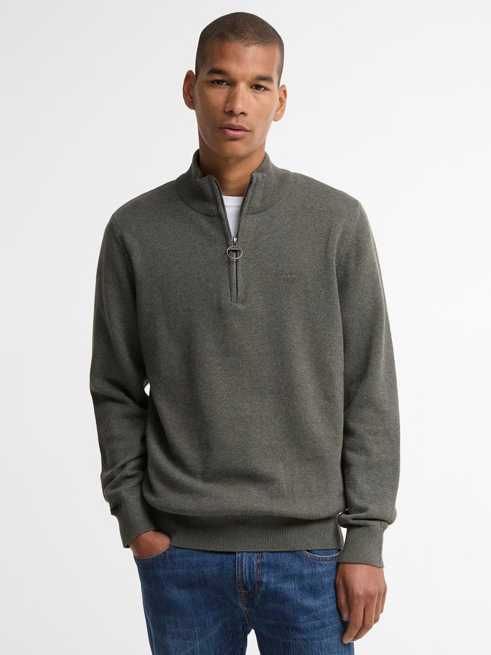 Barbour Cotton Half Zip Knit