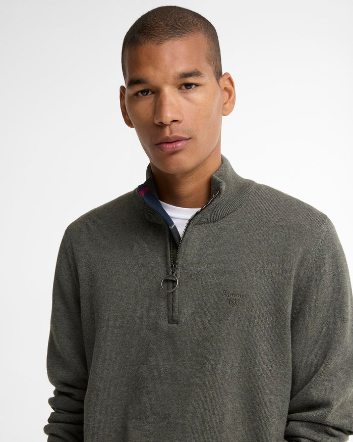 Barbour Cotton Half Zip Knit