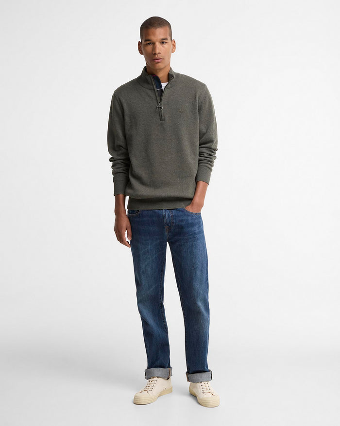 Barbour Cotton Half Zip Knit