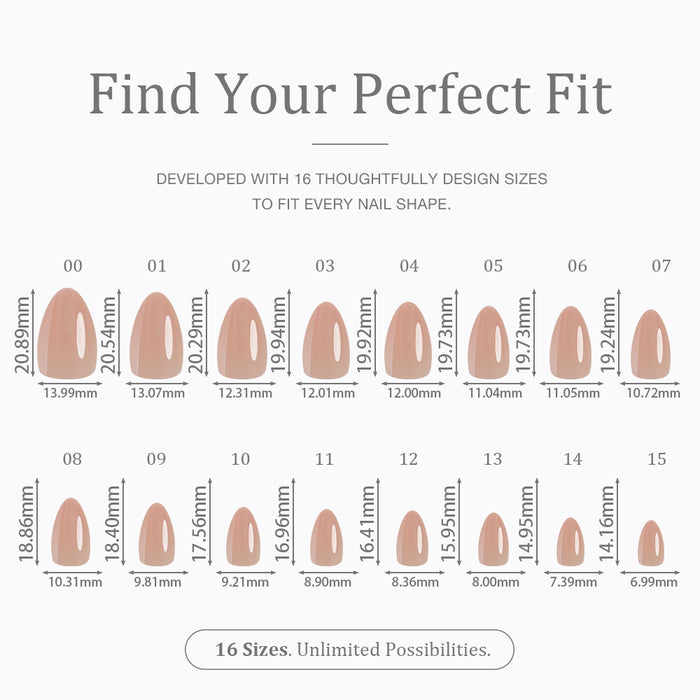 Barely There | Short Almond | EASY PRESS™