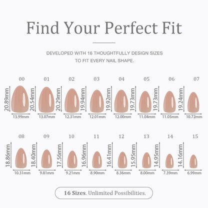 Barely There | Short Almond | EASY PRESS™