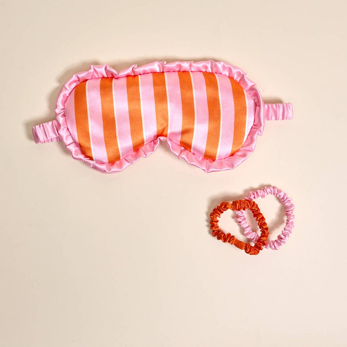 Beauty Sleep Mask – Sicily Stripes Pink