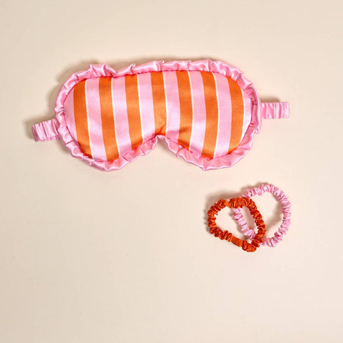 Beauty Sleep Mask – Sicily Stripes Pink