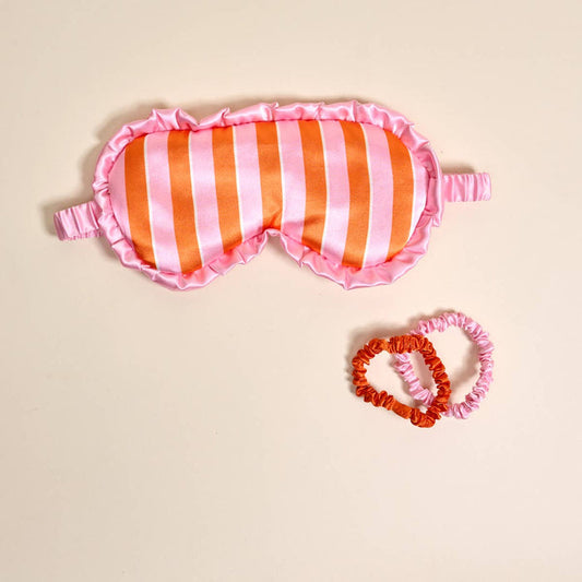 Beauty Sleep Mask – Sicily Stripes Pink