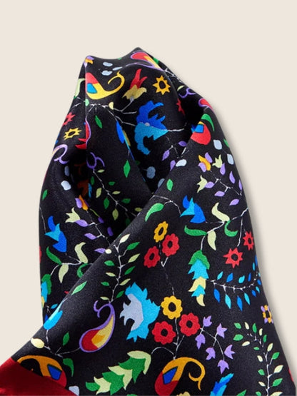 Black All Over Silk Pocket Square