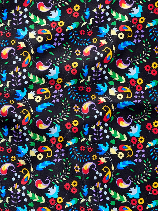 Black All Over Silk Pocket Square