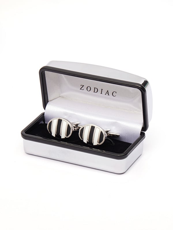 Black & White Enamel Cufflinks