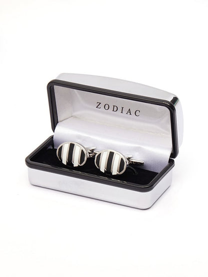 Black & White Enamel Cufflinks