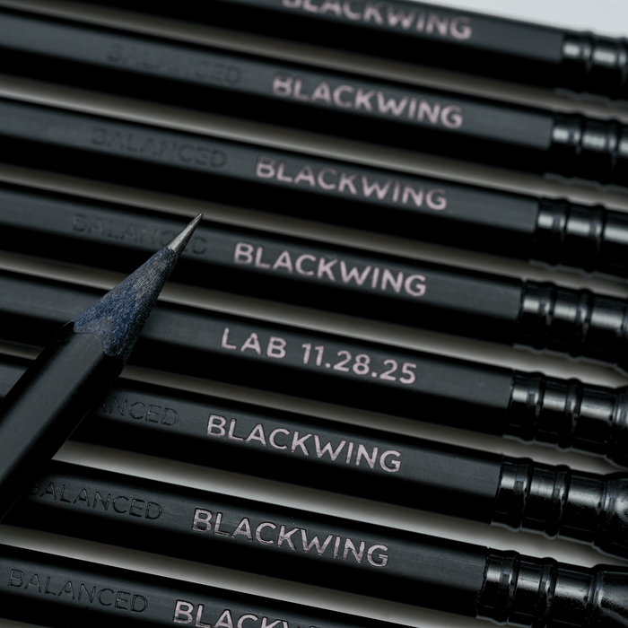 Blackwing 11.28.25 Lab Pencils, featuring a total black design
