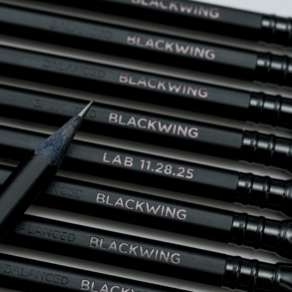 Blackwing 11.28.25 Lab Pencils, featuring a total black design