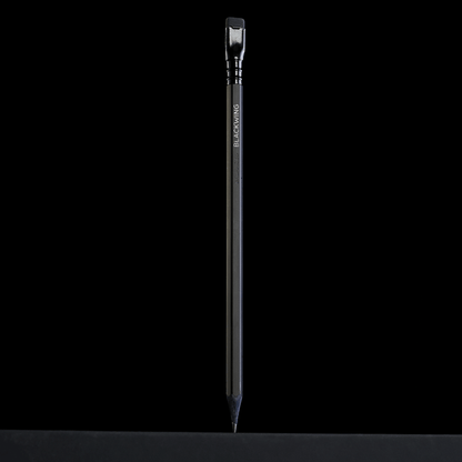 all black pencil standing up-right