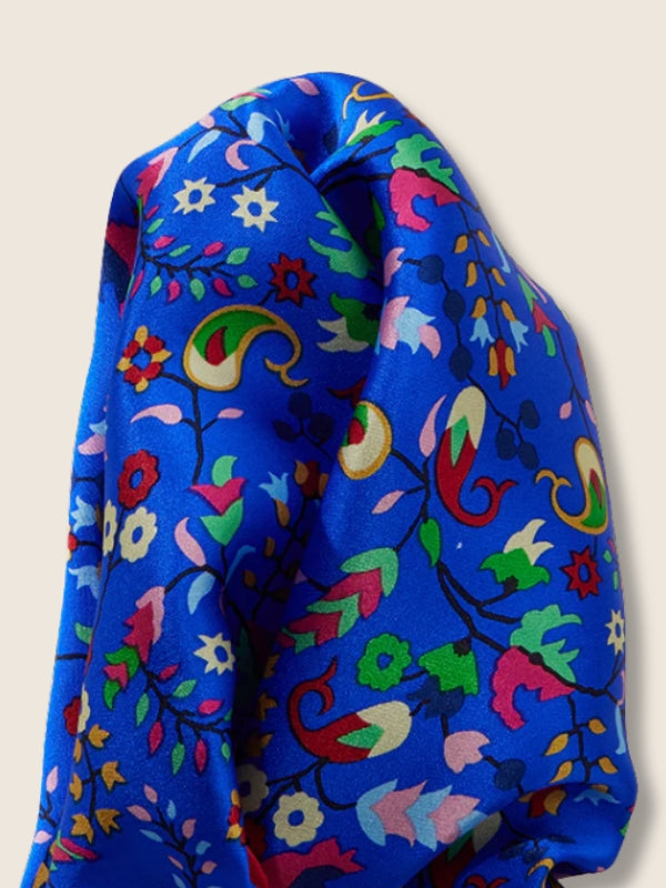 Blue All Over Silk Pocket Square